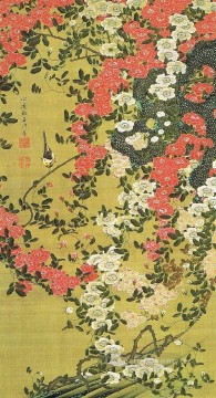 roses bara shou kin zu Ito Jakuchu Japanese Oil Paintings